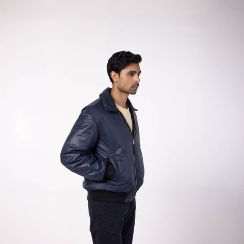 Leather Reversible Jacket - Black