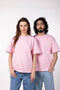 Unisex Oversized Round Neck T-Shirt  - Powder Pink