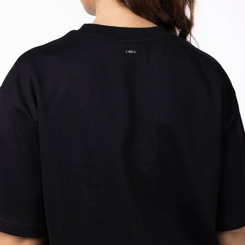 Unisex Oversized Round Neck T-Shirt  - Black