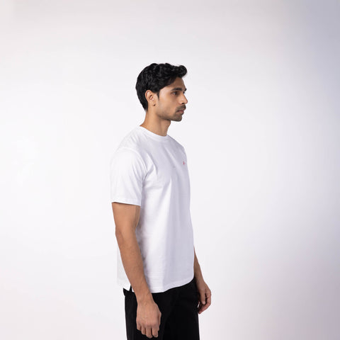 Men's Cotton Jersey Roundneck T-Shirt - White