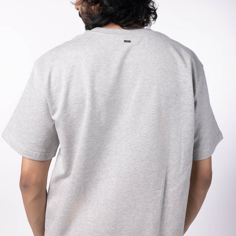 Unisex Oversized Round Neck T-Shirt  - Grey Melange