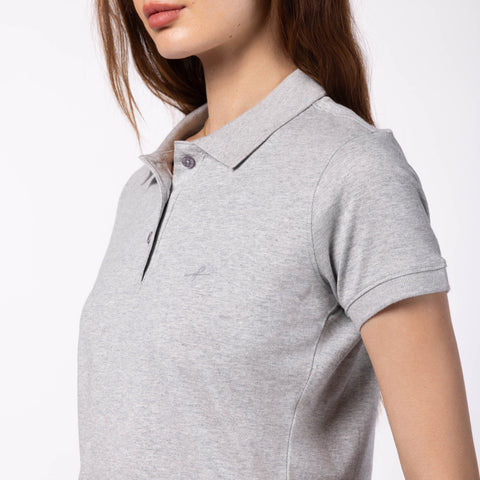 Women's Lounge Polo - Grey Melange