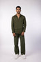 Men's Linen Classic Collar Shirt - Olive