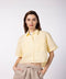 Women's Oversized Crop Shirt - Butter Yellow