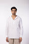 Men's Hooded Shirt - White