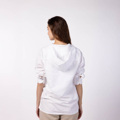 Women's Hooded Shirt - White