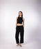 Women's Ribbed Crop Top - Black