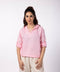 Women's Hooded Shirt - Powder Pink
