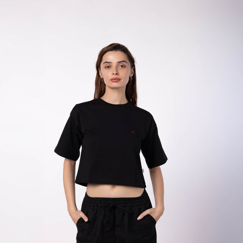 Women's Crop T-Shirt - Black
