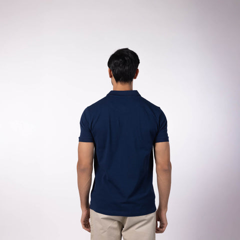 Men's Pique Polo - Dark Blue