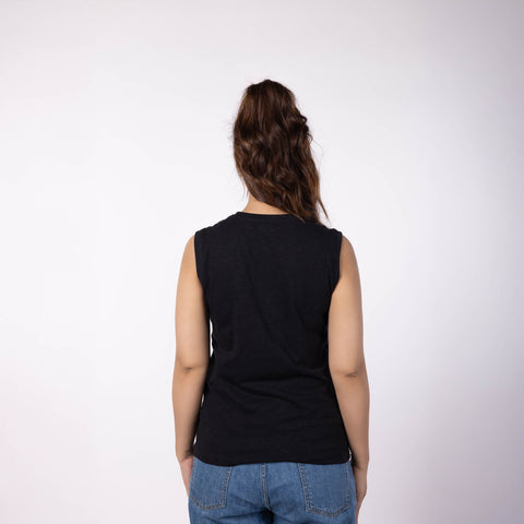 Women's Schoolboy Tee - Black