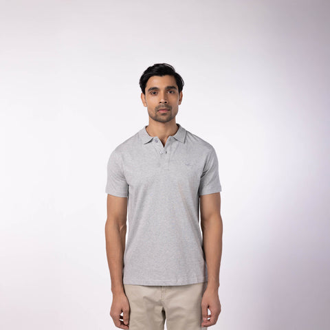 Men's Regular Polo - Grey Melange