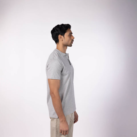 Men's Regular Polo - Grey Melange