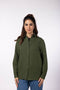 Women's Linen Classic Collar Shirt - Olive