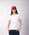Women's Round Neck Gold Finish T-Shirt - White