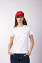 Women's Round Neck Gold Finish T-Shirt - White