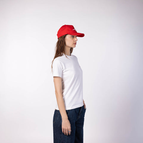Women's Round Neck Gold Finish T-Shirt - White