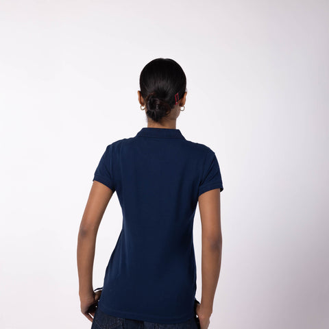Women's Pique Polo - Dark Blue