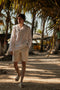Men's Linen Blend Shorts - Beige