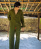 Men's Linen Blend Drawstring Pants - Olive