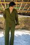 Men's Linen Blend Drawstring Pants - Olive