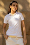 Women's Pique Polo - White