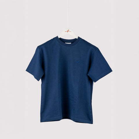 Unisex Oversized Round Neck T-Shirt  - Dark Blue