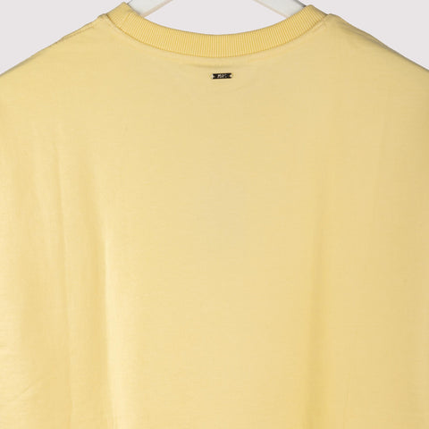 Unisex Oversized Round Neck T-Shirt  - Butter Yellow