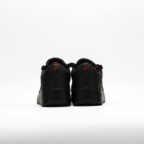 Black Leather Low Top Sneaker