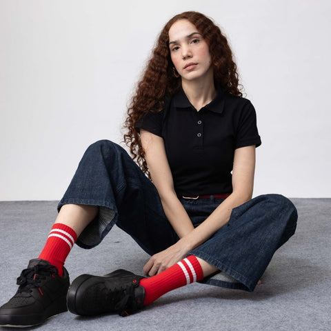 Women's Pique Polo - Black