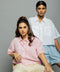 Women's Oversized Crop Shirt - Powder Pink