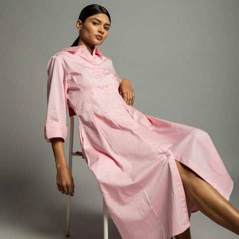 Women's Dress Shirt- Powder Pink