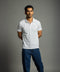 Men's Pique Polo - White