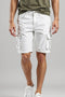 Men's Cotton Twill Cargo Shorts - White