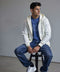 Men's French Terry Back Print Hoodie - Off White