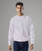 Men's French Terry Embossed Sweatshirt -  White