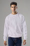Men's French Terry Embossed Sweatshirt -  White