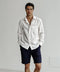Men's Linen Classic Collar Shirt - Dawn Blue
