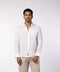 Men's Linen Classic Collar Shirt - White