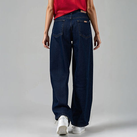 Women's Denim Baggy Fit Jeans - Blue