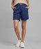 Women's Linen Baggy Shorts - Navy Blue