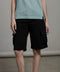 Women's Cotton Drill Cargo Shorts - Black