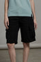 Women's Cotton Drill Cargo Shorts - Black
