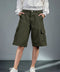 Women's Cotton Drill Cargo Shorts - Olive