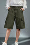 Women's Cotton Drill Cargo Shorts - Olive