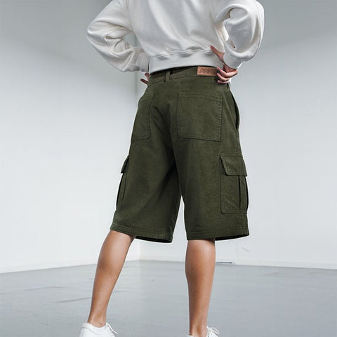 Women's Cotton Drill Cargo Shorts - Olive