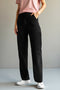 Women's Embossed French Terry Joggers - Black