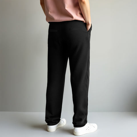 Women's Embossed French Terry Joggers - Black