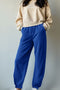 Women's French Terry Joggers - Navy Blue