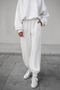 Women's French Terry Joggers - Beige Melange